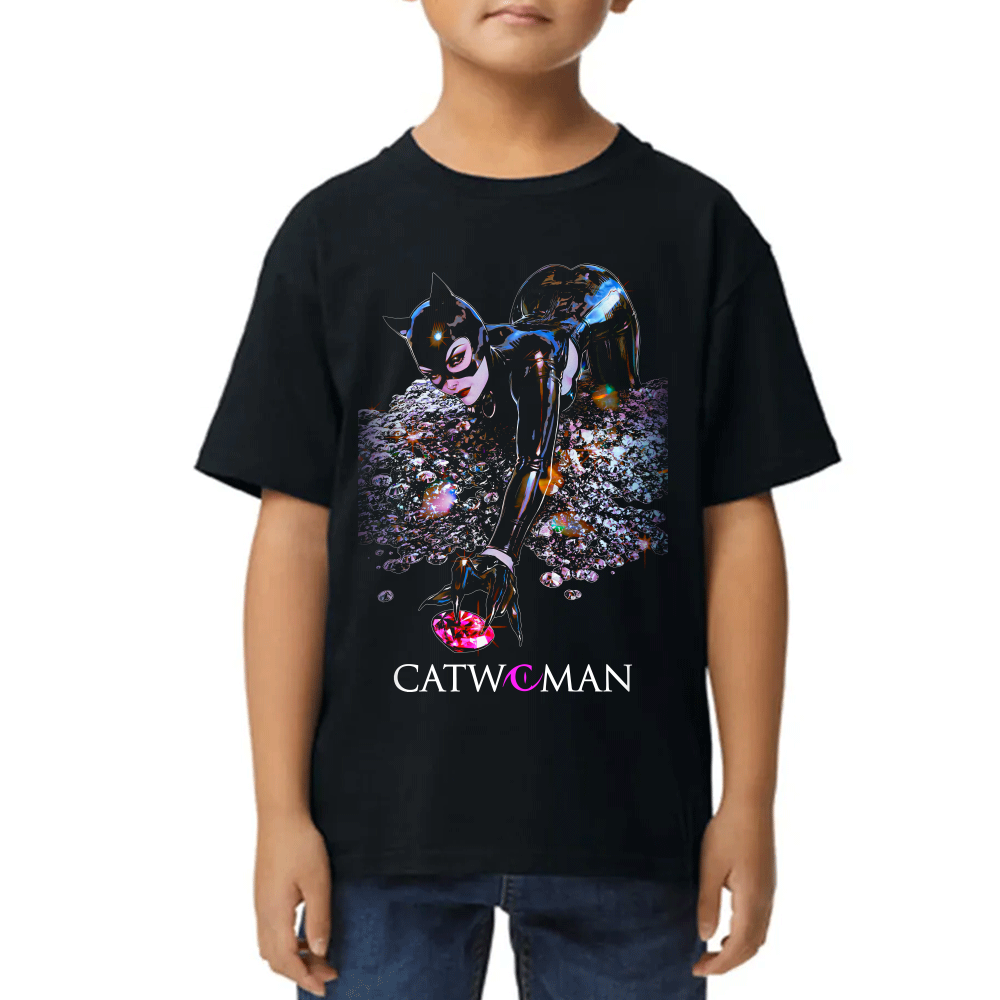 Playera de Niño DC Catwoman Algodón Premium #0002609 Imagen principal del producto