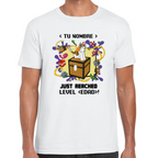 Playera Minecraft Cumpleaños Nivel Alcanzado Algodón Premium #0002610