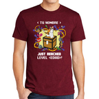 Playera Minecraft Cumpleaños Nivel Alcanzado Algodón Premium #0002610