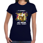 Playera Minecraft Cumpleaños Nivel Alcanzado Algodón Premium #0002610