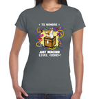 Playera Minecraft Cumpleaños Nivel Alcanzado Algodón Premium #0002610
