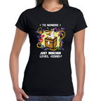 Playera Minecraft Cumpleaños Nivel Alcanzado Algodón Premium #0002610