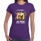 Playera Minecraft Cumpleaños Nivel Alcanzado Algodón Premium #0002610
