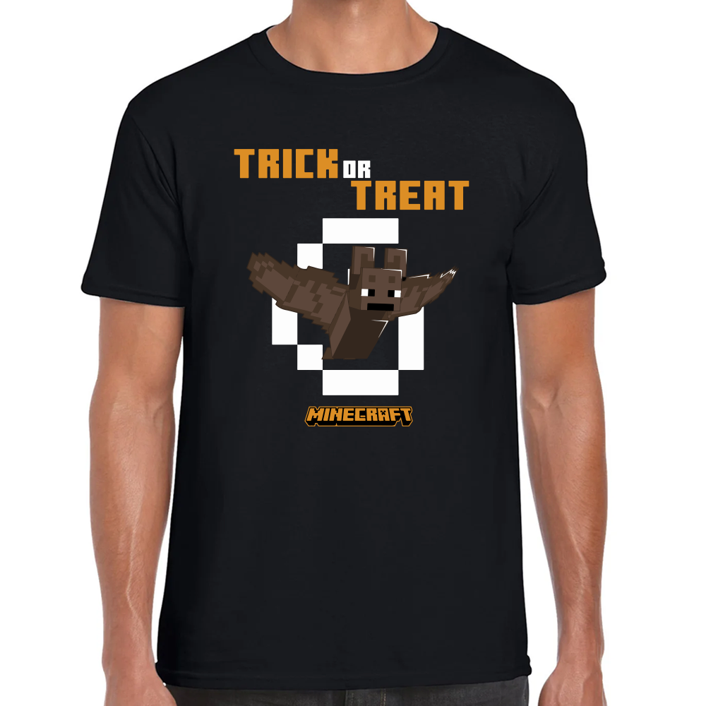 Playera Minecraft Halloween Trick or Treat Algodón Premium #0002612