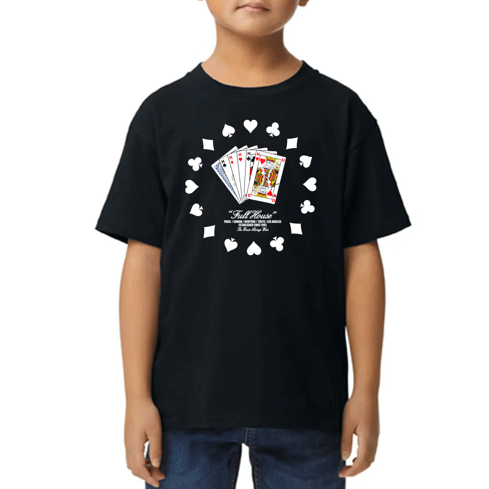 Playera de Niño Poker Playing Cards Hugo Algodón Premium #0002613