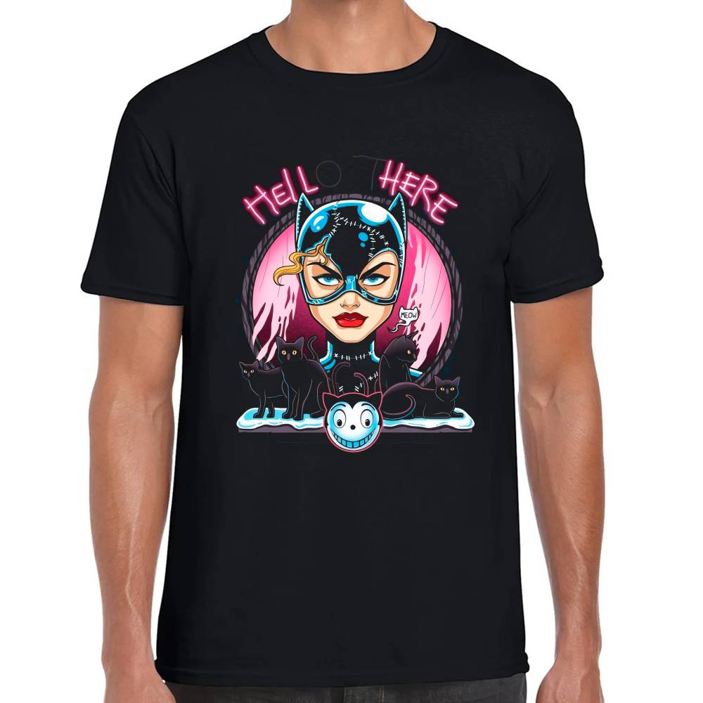 Playera Catwoman Hello Here DC Comics Algodón Premium #0002615 Imagen principal del producto