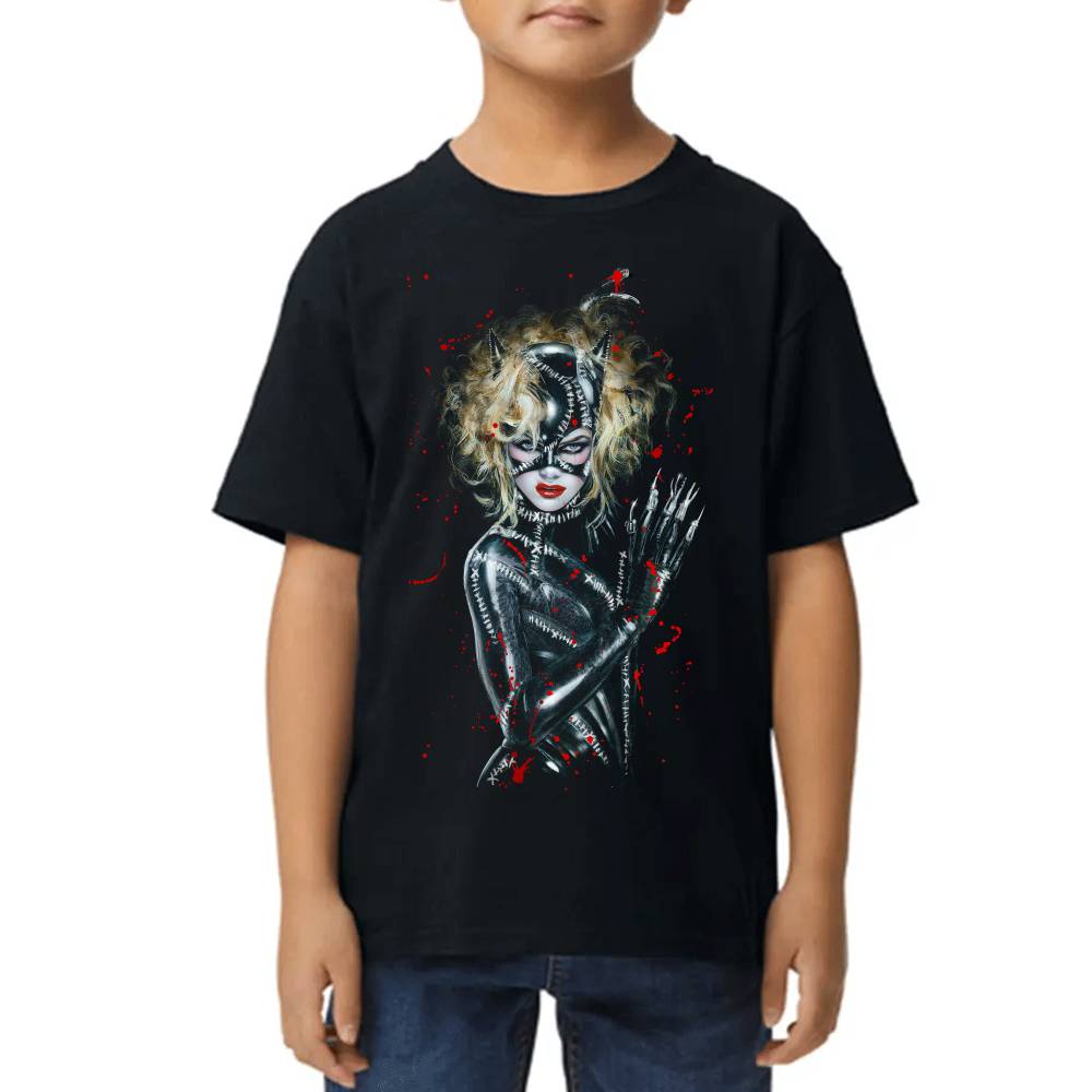 Playera de Niño Catwoman Carnivore Algodón Premium #0002617 Imagen principal del producto