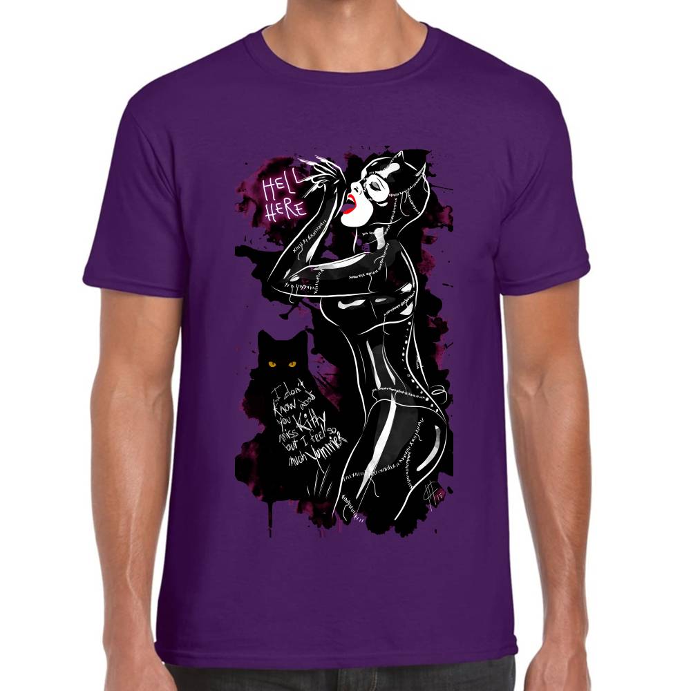 Playera Catwoman Hello Here Algodón Premium #0002619