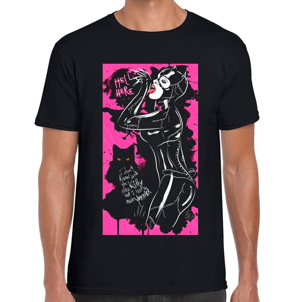 Playera Catwoman Hello Here Algodón Premium #0002619 Imagen principal del producto