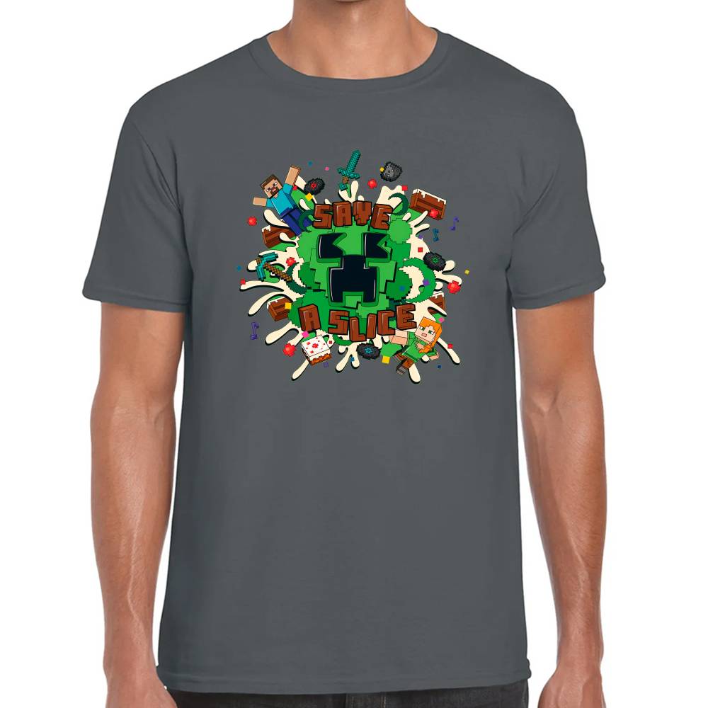 Playera Minecraft Save the Slice Algodón Premium #0002624