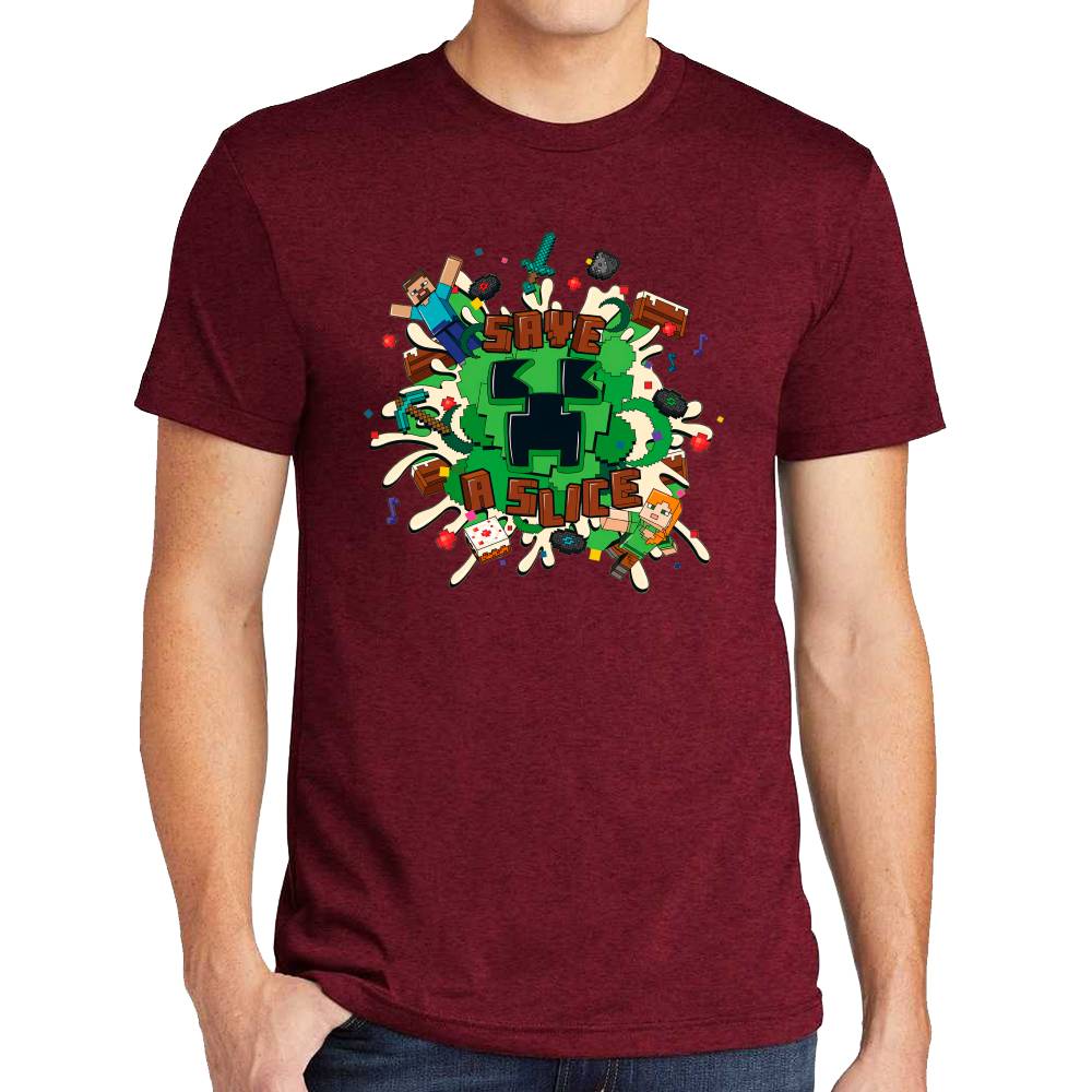 Playera Minecraft Save the Slice Algodón Premium #0002624