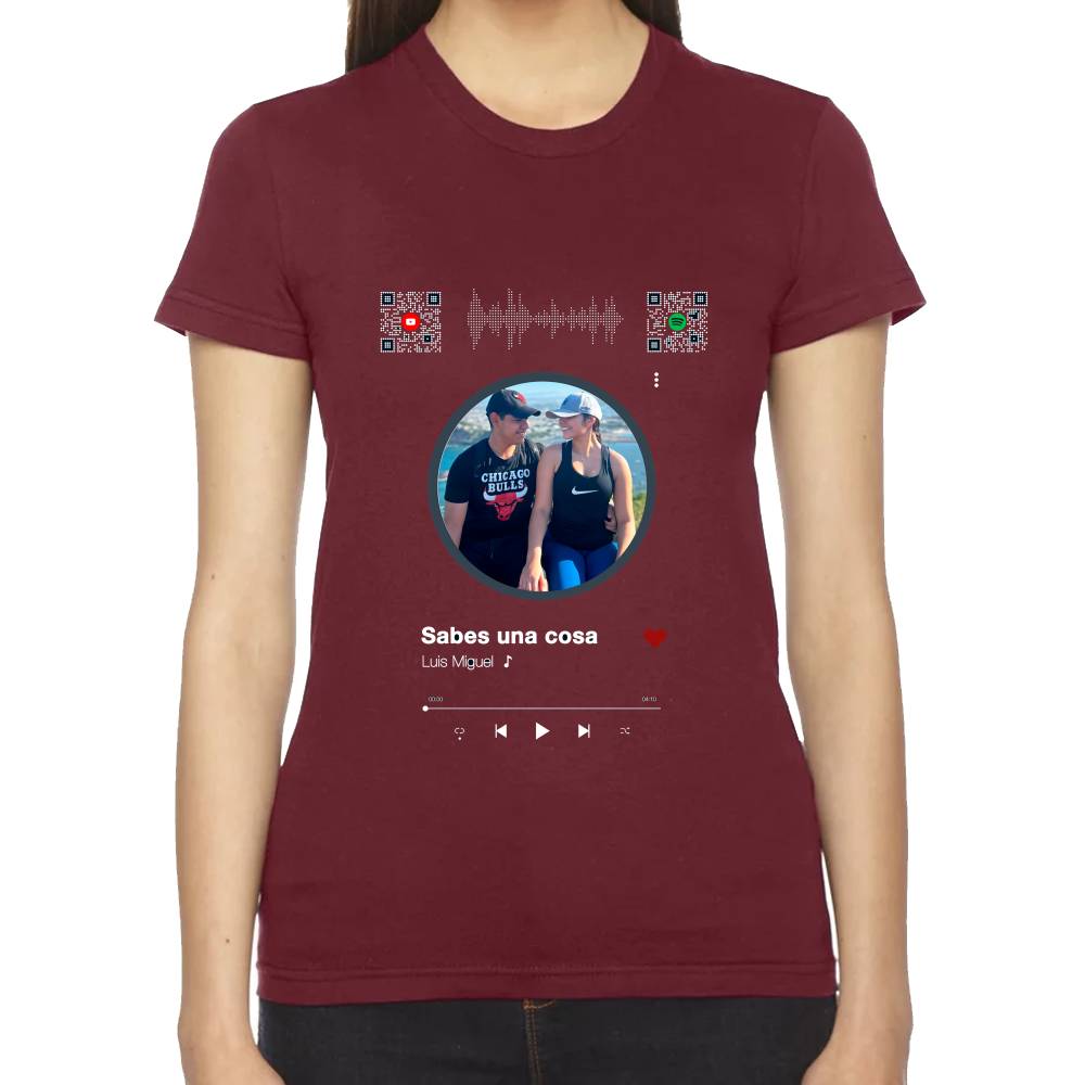Playera San Valentin Nuestra Canción Algodón Premium #0002630