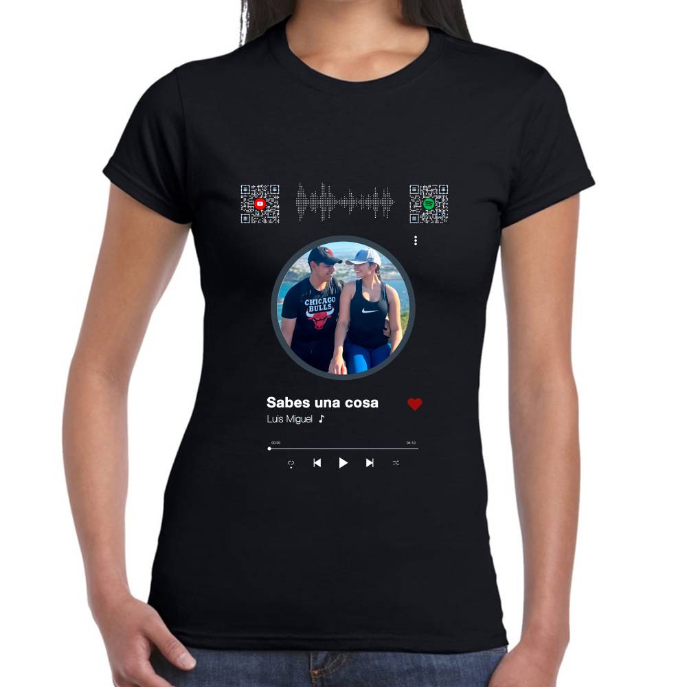 Playera San Valentin Nuestra Canción Algodón Premium #0002630