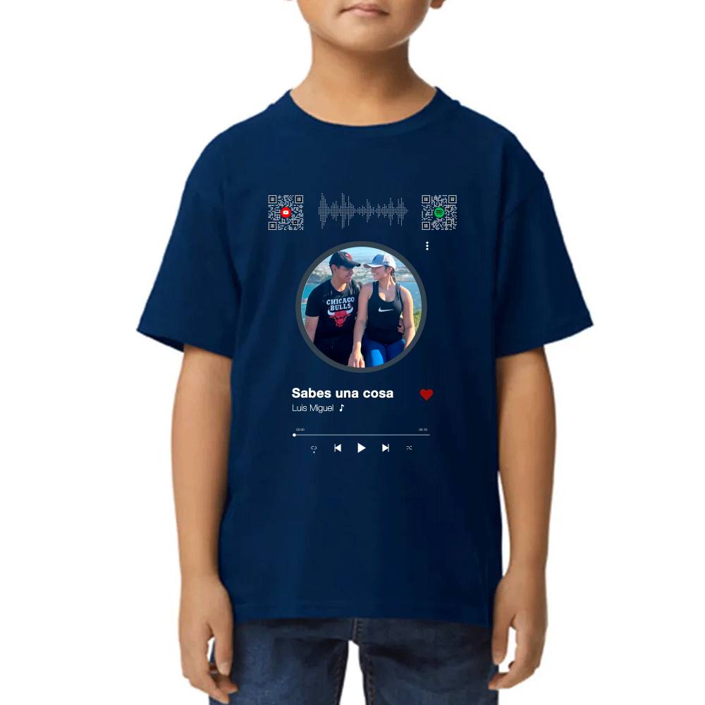 Playera de Niño San Valentin Nuestra Canción Algodón Premium #0002630
