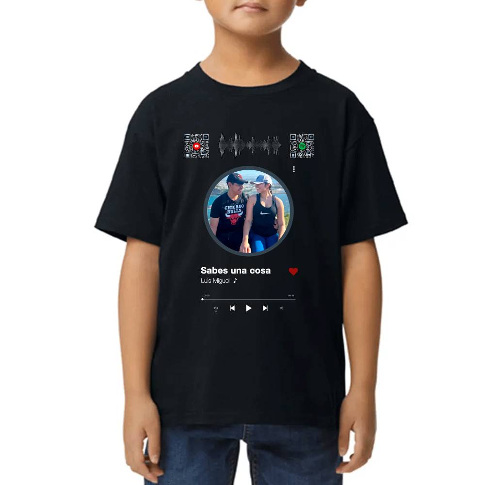 Playera de Niño San Valentin Nuestra Canción Algodón Premium #0002630