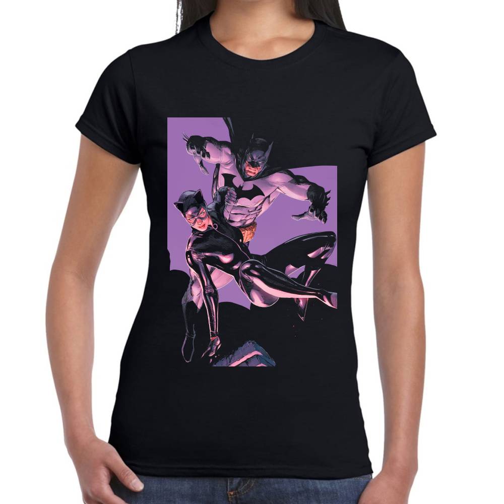 Playera Batman The Bat and The Cat Algodón Premium #0002650 Imagen secundaria del producto