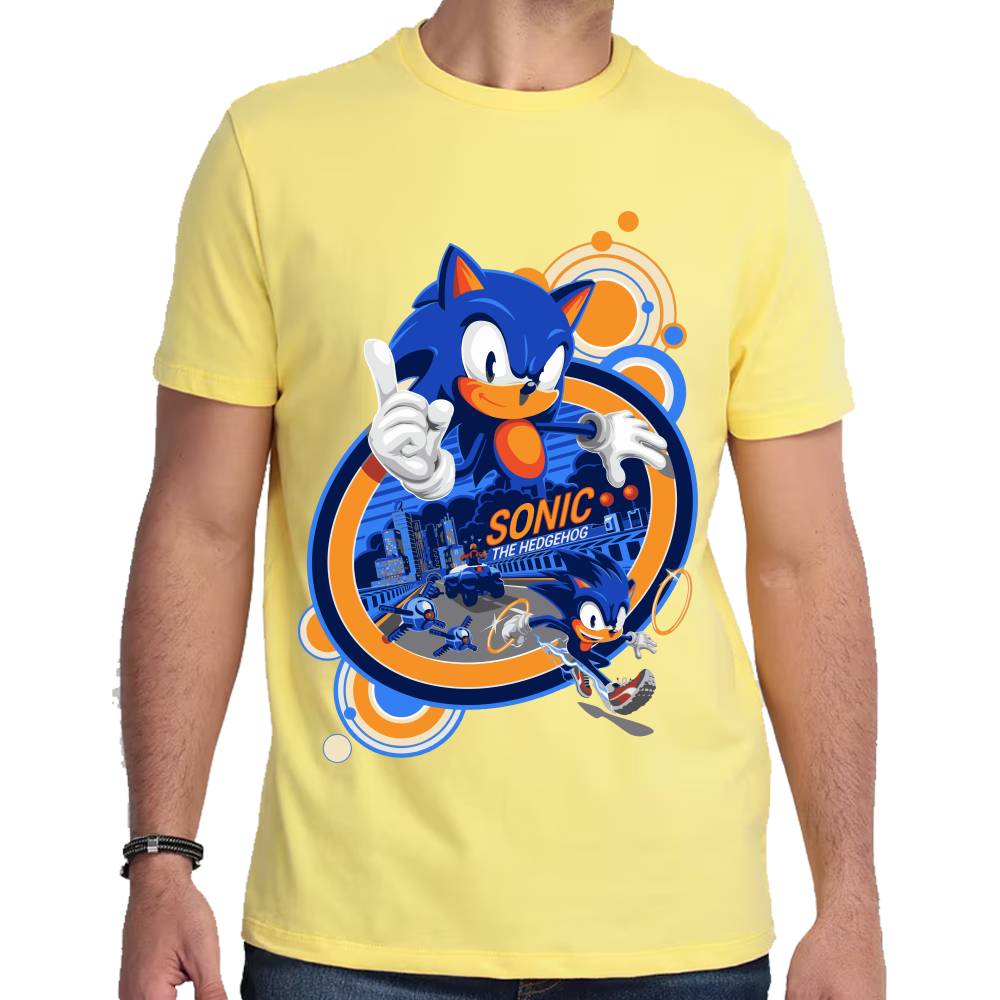 Playera Sonic The Hedgehog Algodón Premium #0002658
