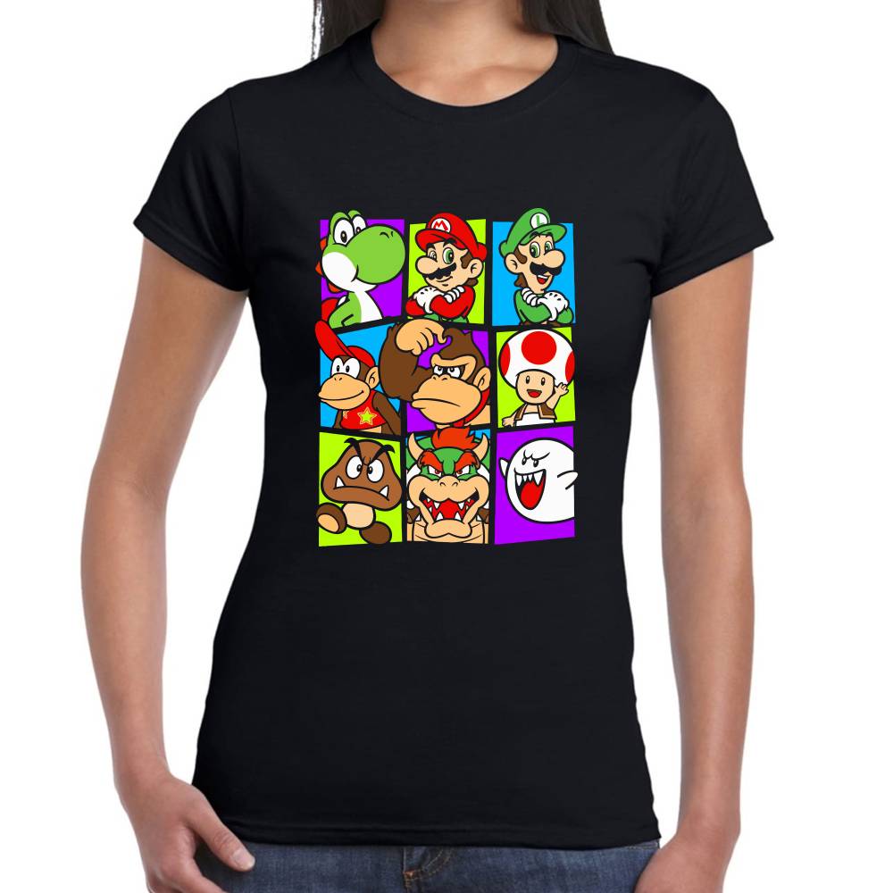 Playera Mario Bros Personajes Algodón Premium #0002665