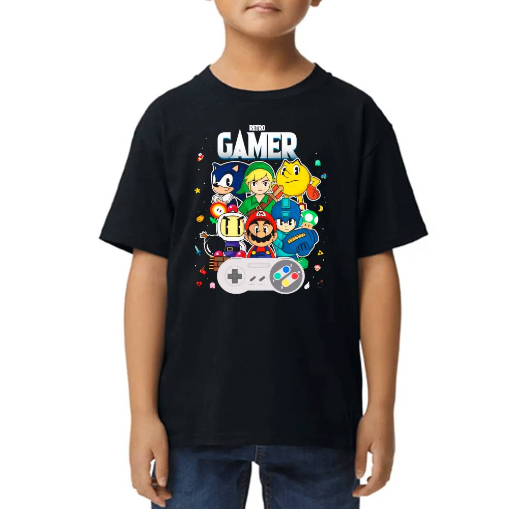 Playera de Niño Nintendo Retro Gamer Algodón Premium #0002666
