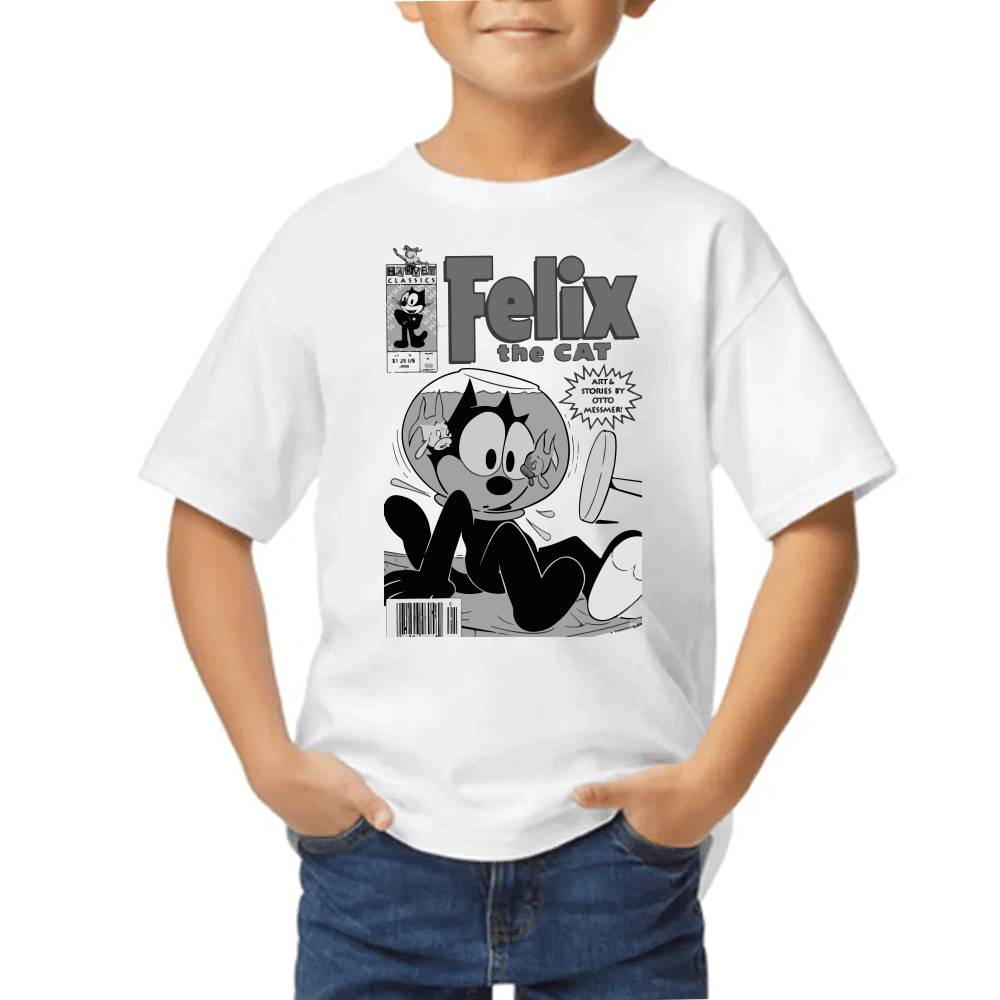 Playera de Niño Felix el Gato Retro Portada Algodón Premium #0002671