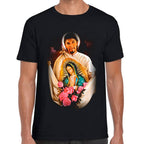 Playera Virgen de Guadalupe y San Diego Algodón Premium #0002672