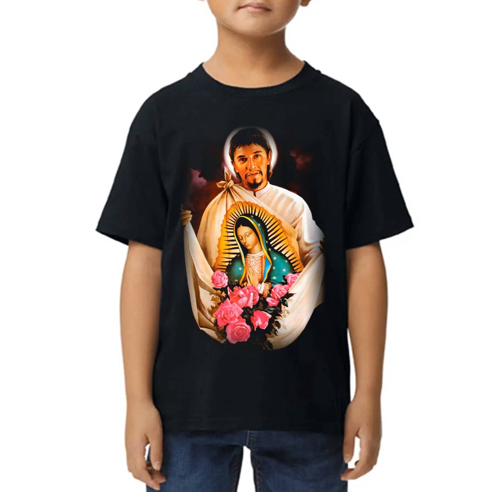 Playera de Niño Virgen de Guadalupe y San Diego Algodón Premium #0002672