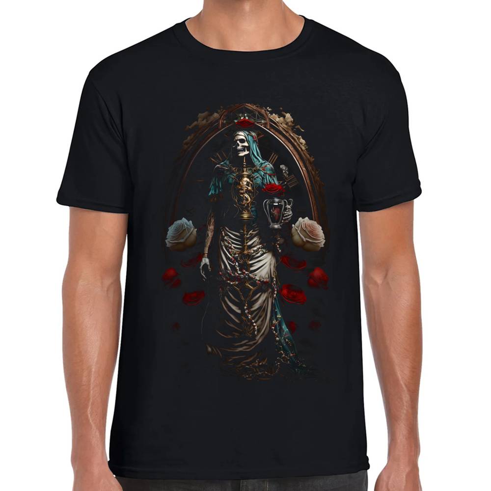 Playera La Santa Muerte Algodón Premium #0002682