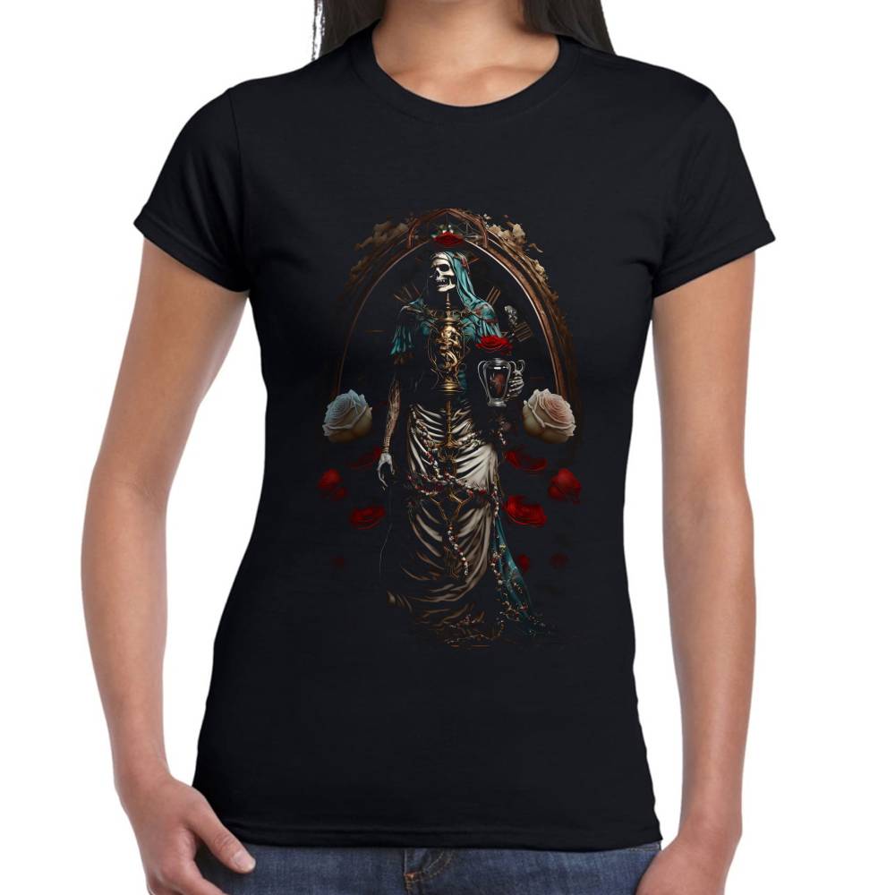 Playera La Santa Muerte Algodón Premium #0002682
