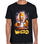 Playera Los Simpsons Homero Wasted Algodón Premium #0002688