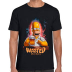 Playera Los Simpsons Homero Wasted Algodón Premium #0002689