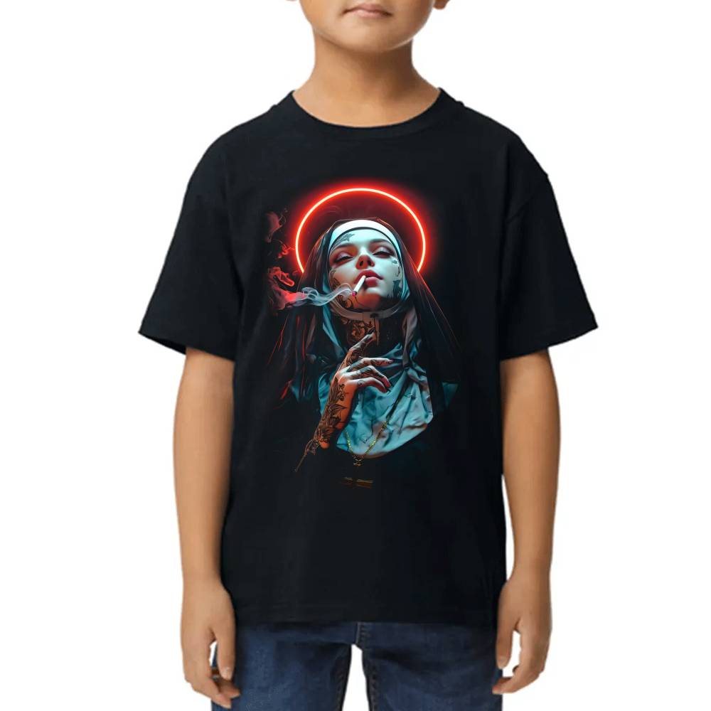 Playera de Niño Unholy Nun Algodón Premium #0002690