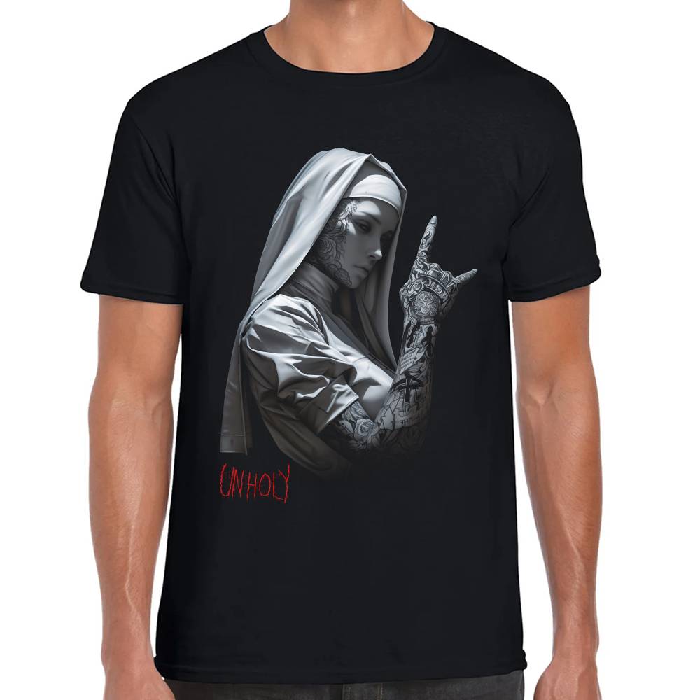 Playera Unholy Nun Algodón Premium #0002691 Imagen principal del producto