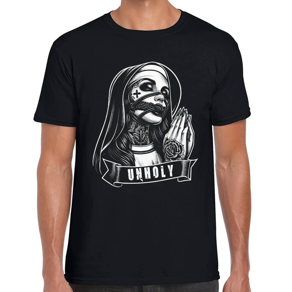 Playera Unholy Nun Algodón Premium #0002693 Imagen principal del producto