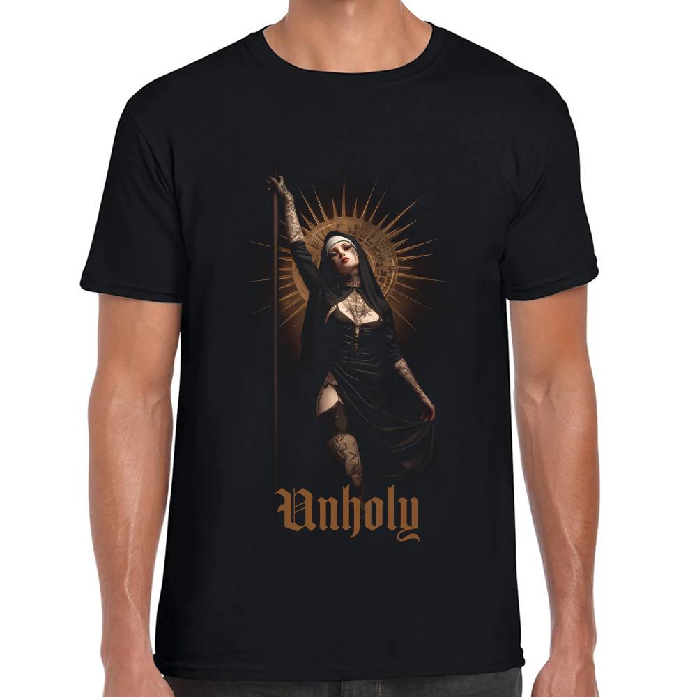 Playera Unholy Nun Algodón Premium #0002694 Imagen principal del producto