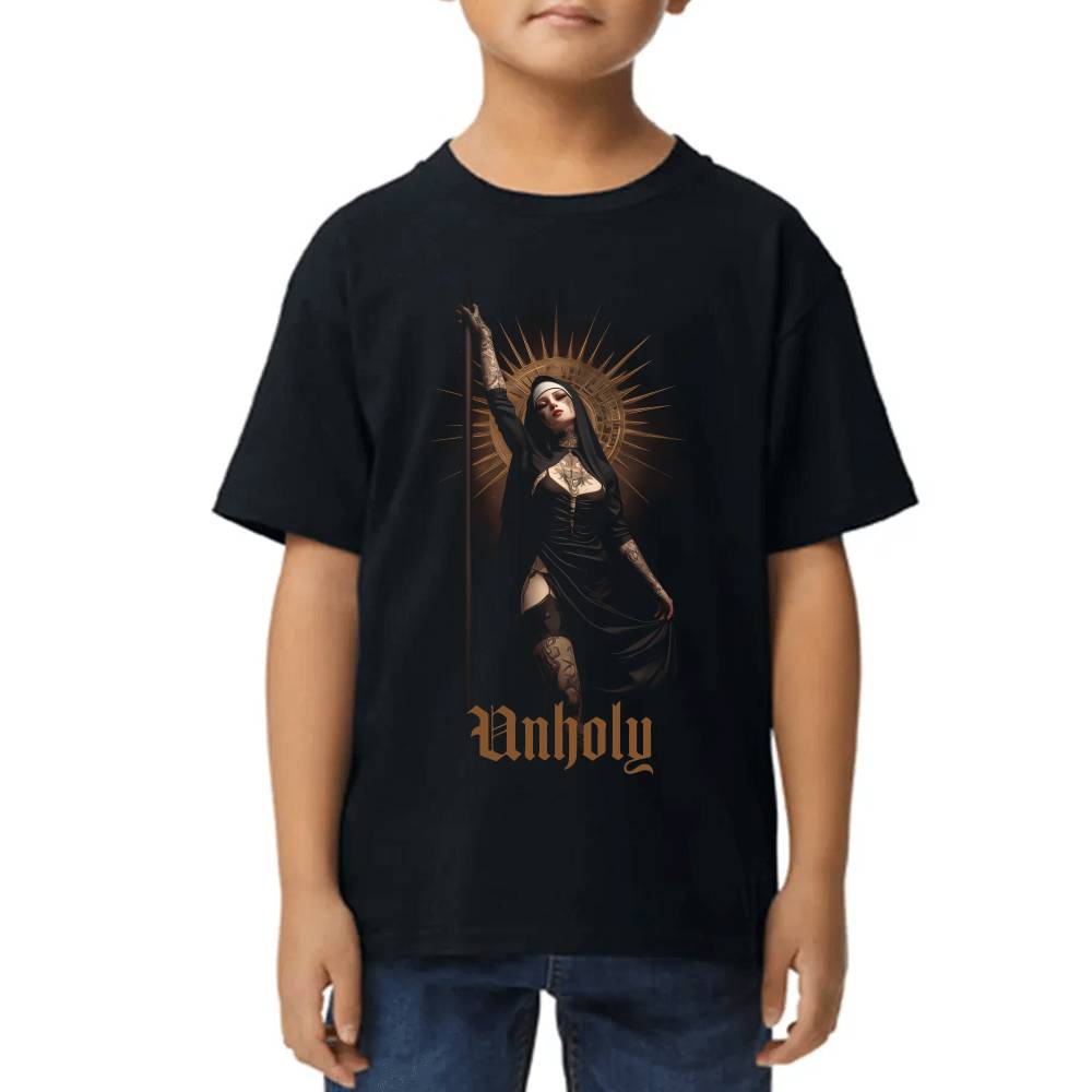 Playera de Niño Unholy Nun Algodón Premium #0002694