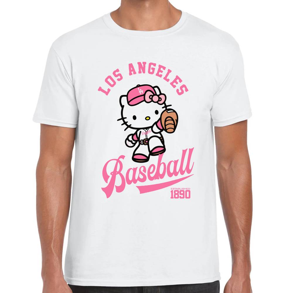 Playera Hello Kitty Los Dodgers Algodón Premium #0002695
