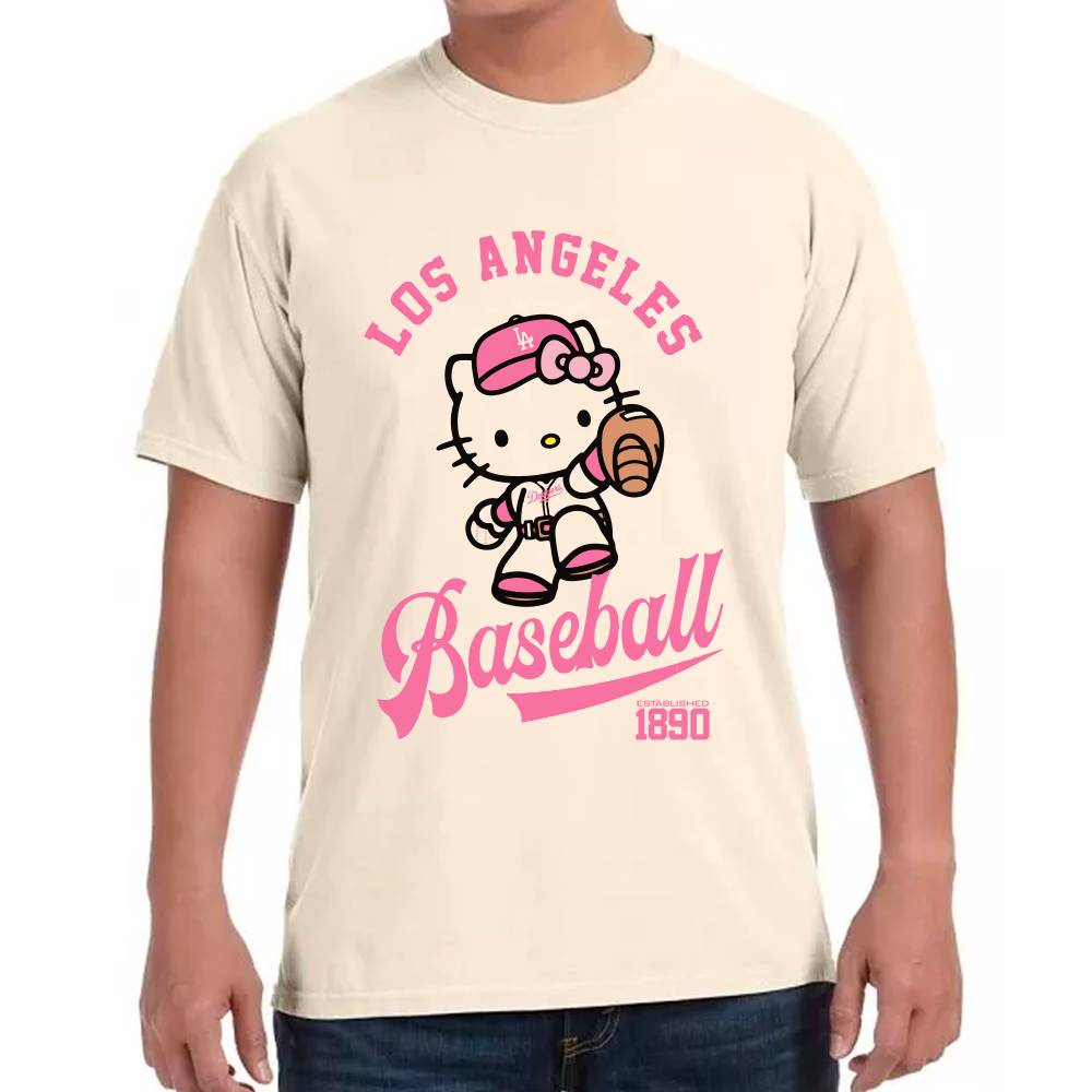 Playera Hello Kitty Los Dodgers Algodón Premium #0002695