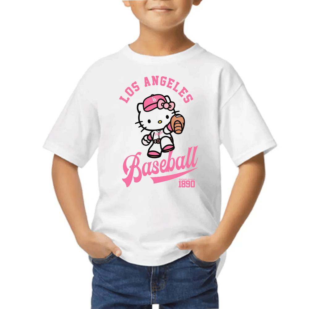 Playera de Niño Hello Kitty Los Dodgers Algodón Premium #0002695