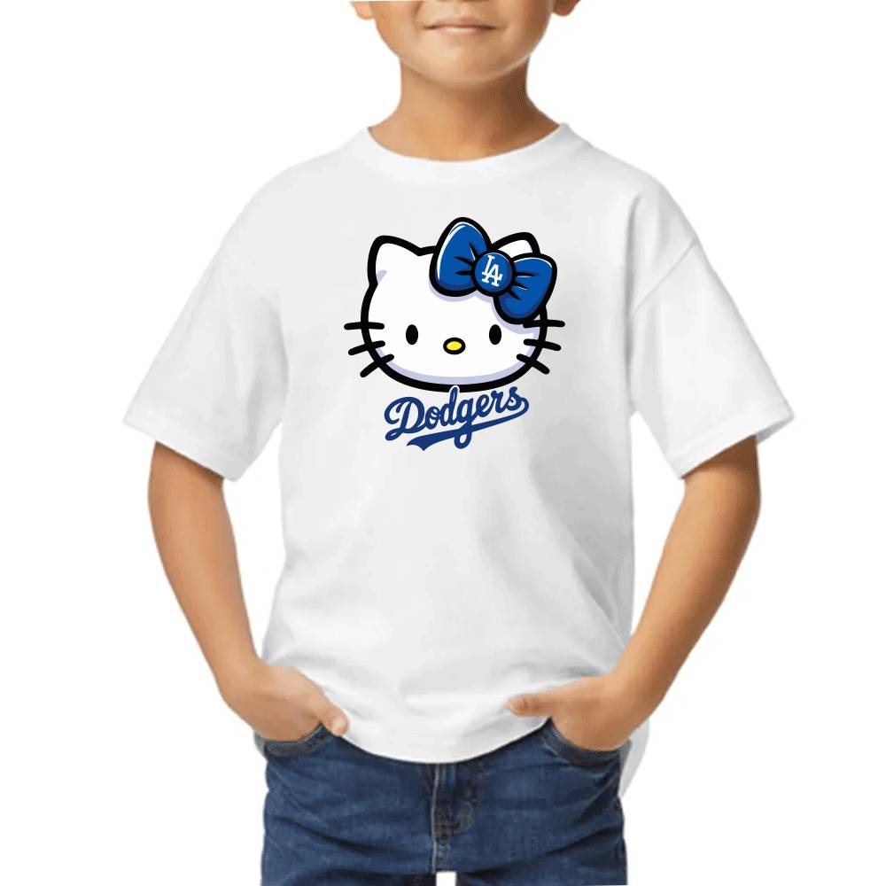 Playera de Niño Hello Kitty Los Dodgers Algodón Premium #0002696