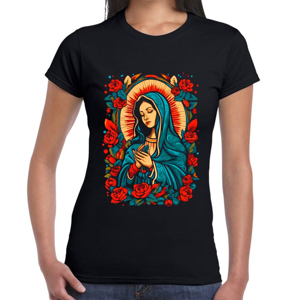 Playera Virgen de Guadalupe Algodón Premium #0002723 Imagen secundaria del producto