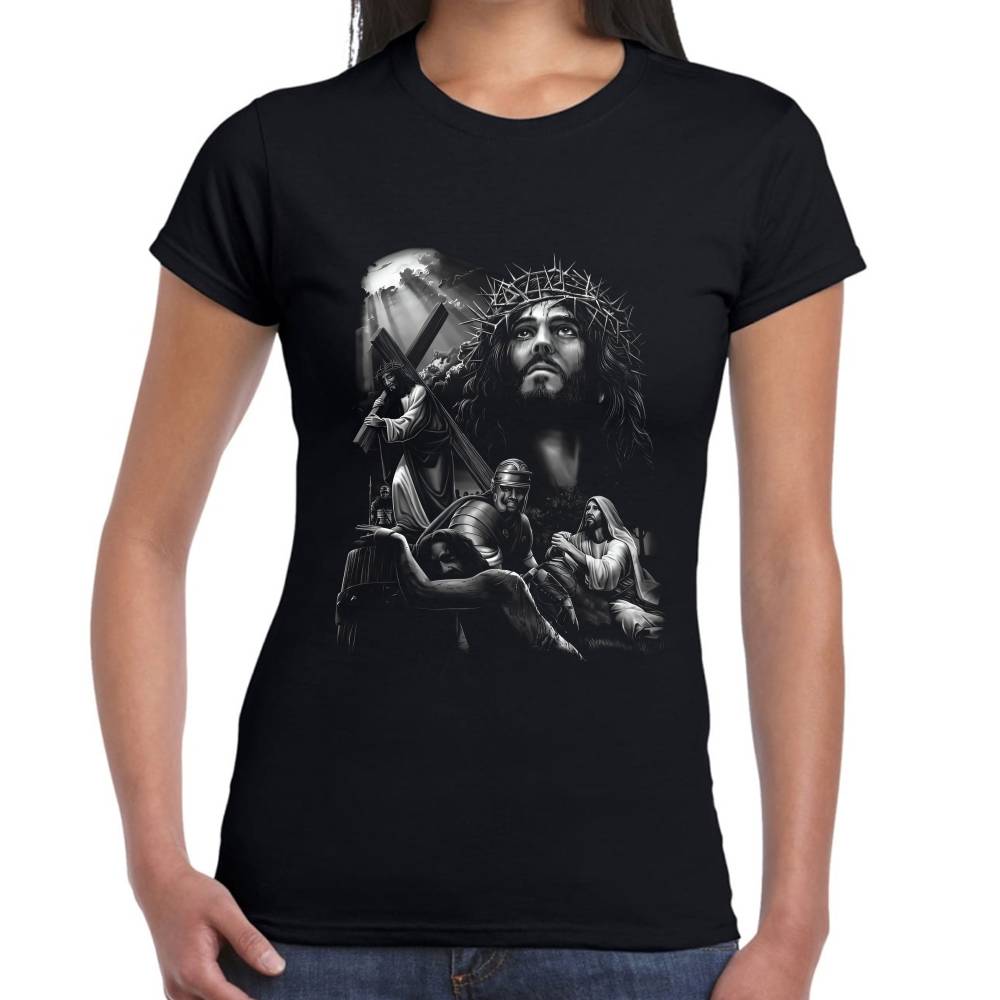 Playera Jesucristo Viacrucis Algodón Premium #0002734