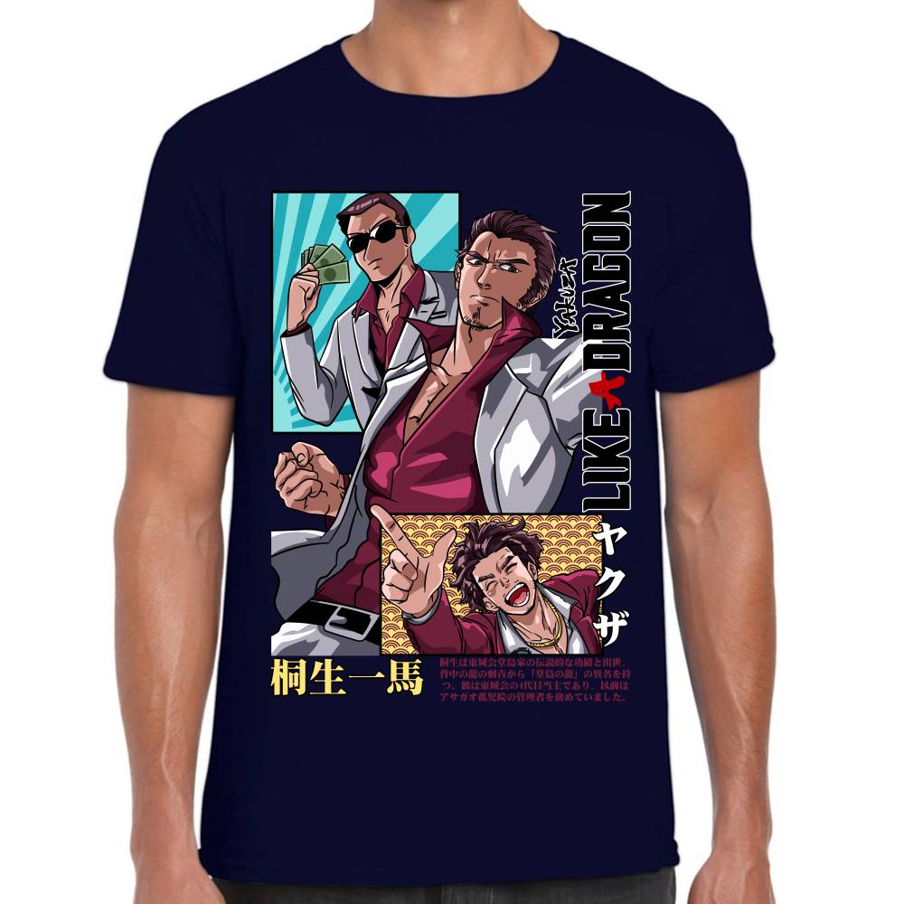 Playera Yakuza Like a Dragon Kazuma Kiryu Algodón Premium #0002759