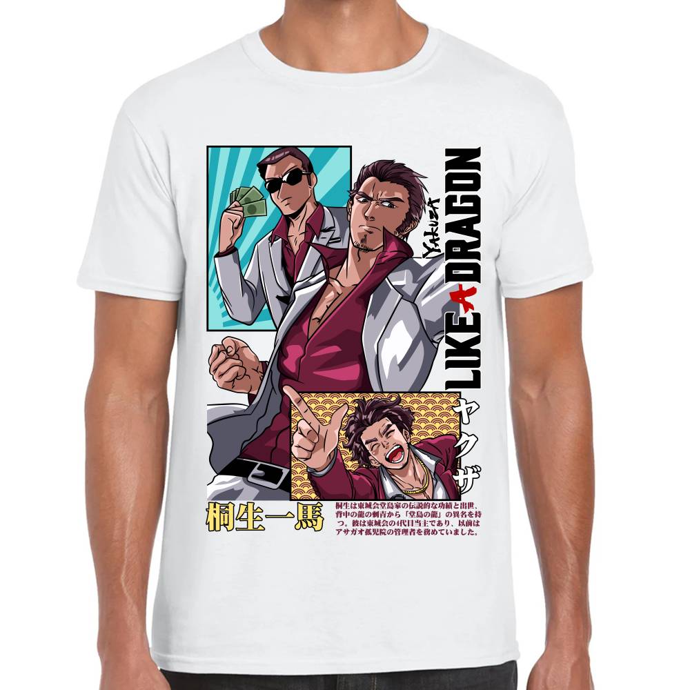 Playera Yakuza Like a Dragon Kazuma Kiryu Algodón Premium #0002759