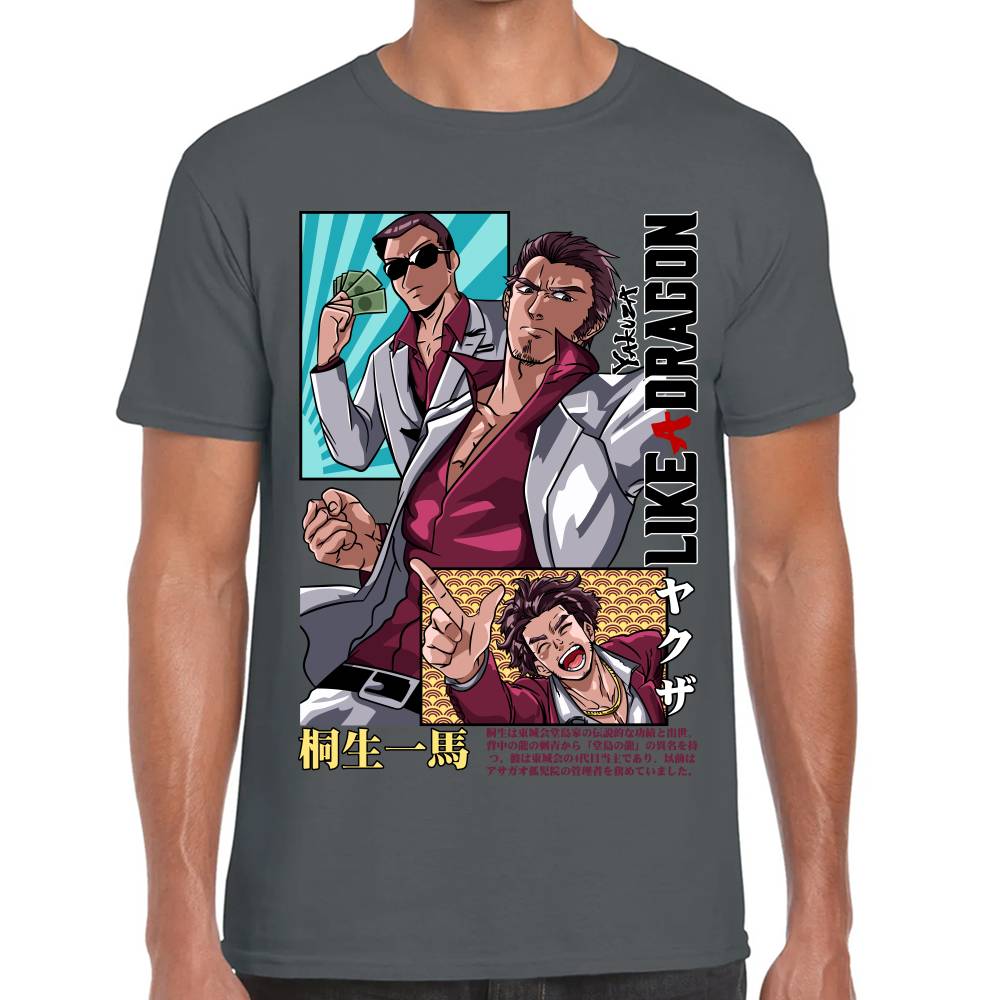 Playera Yakuza Like a Dragon Kazuma Kiryu Algodón Premium #0002759