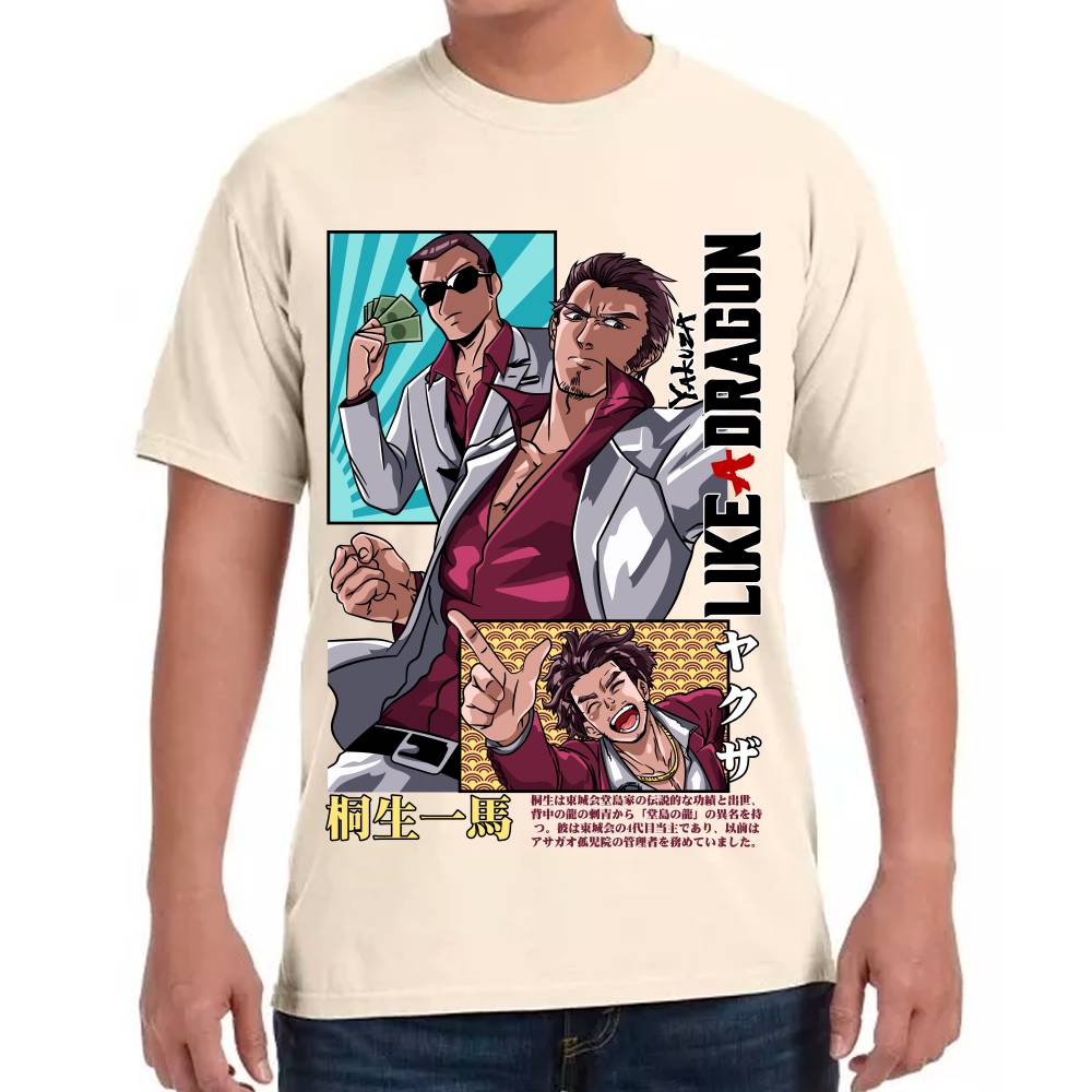 Playera Yakuza Like a Dragon Kazuma Kiryu Algodón Premium #0002759