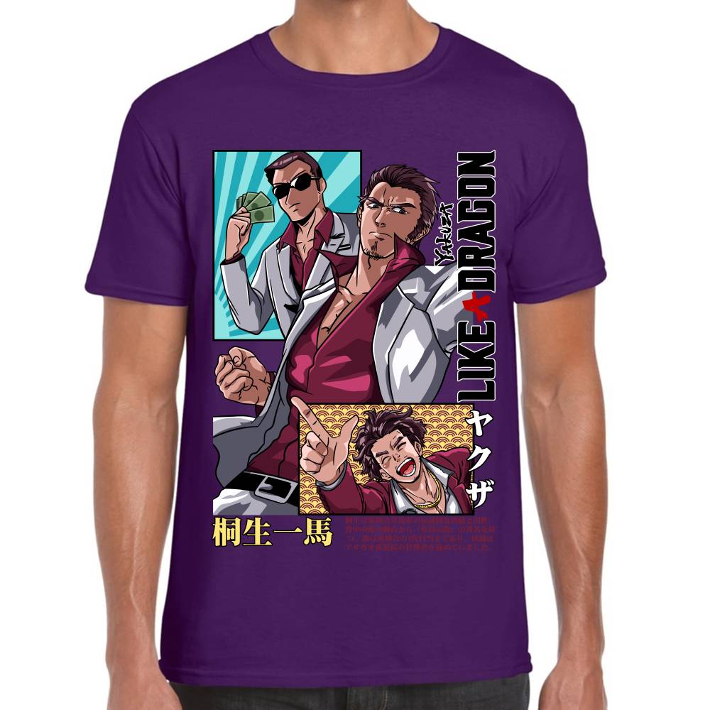 Playera Yakuza Like a Dragon Kazuma Kiryu Algodón Premium #0002759