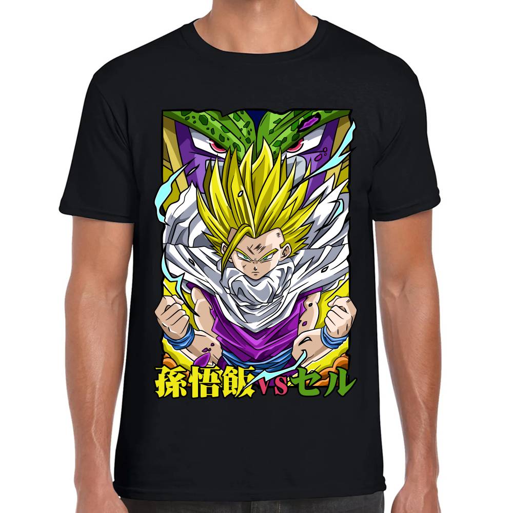 Playera Dragon Ball Gohan Vs Cell Algodón Premium #0002760