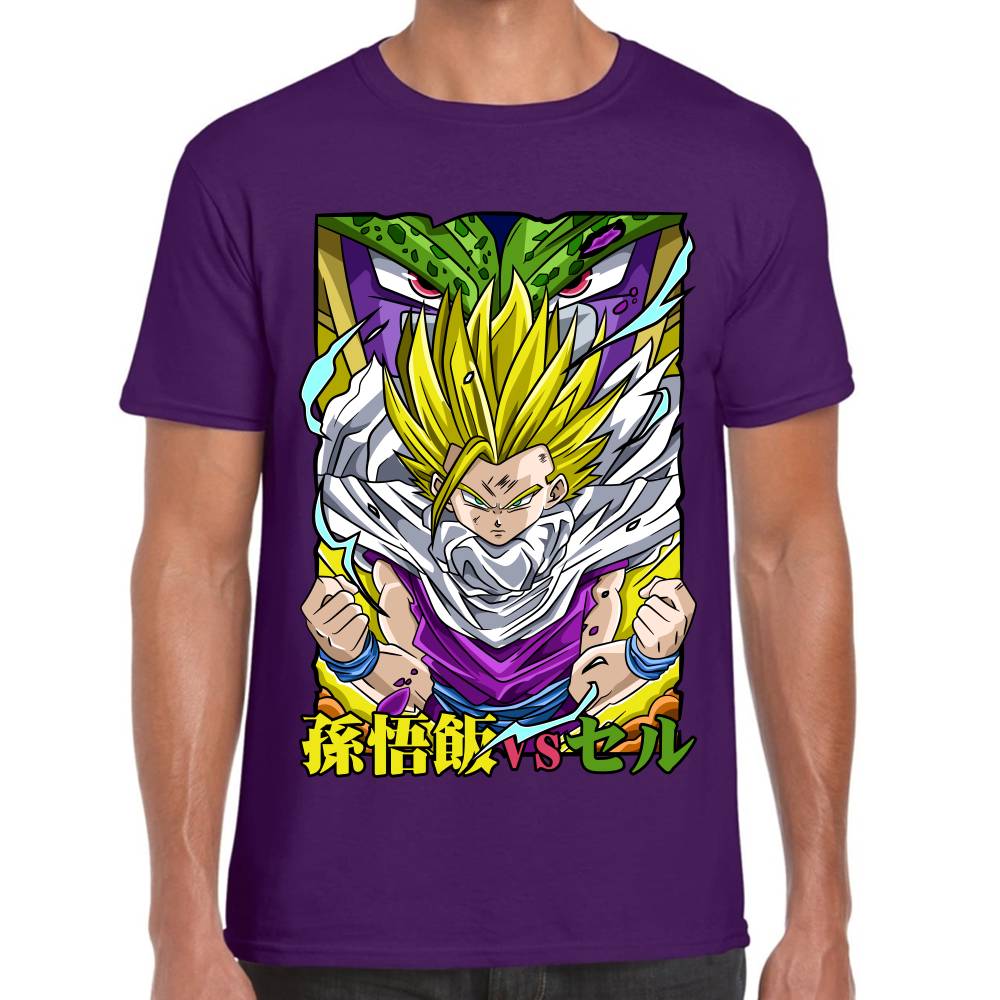 Playera Dragon Ball Gohan Vs Cell Algodón Premium #0002760