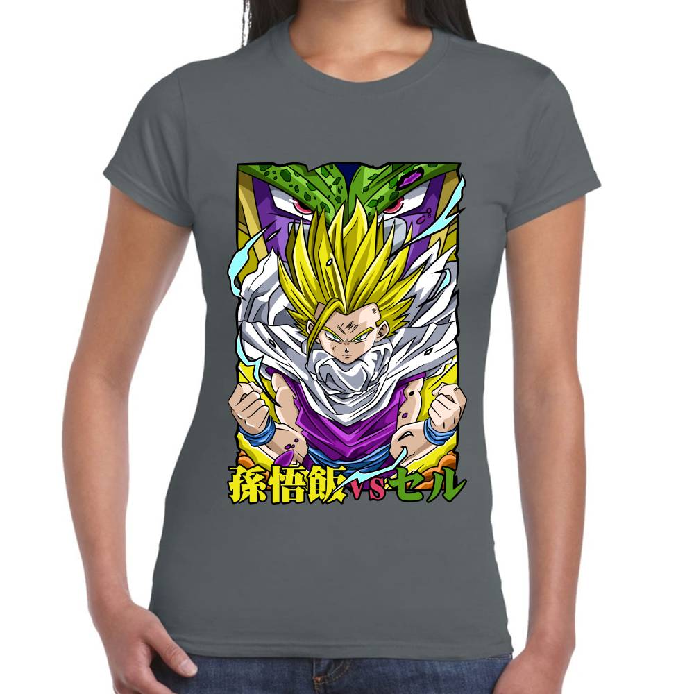 Playera Dragon Ball Gohan Vs Cell Algodón Premium #0002760