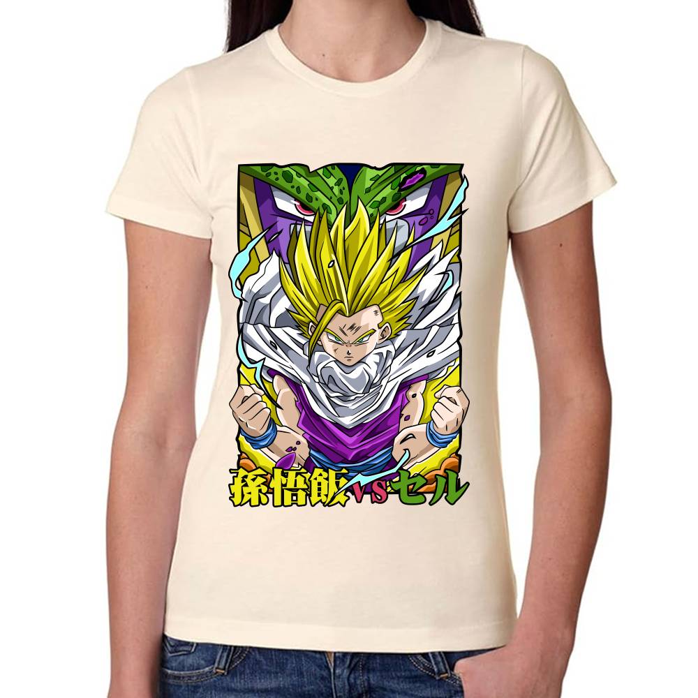 Playera Dragon Ball Gohan Vs Cell Algodón Premium #0002760